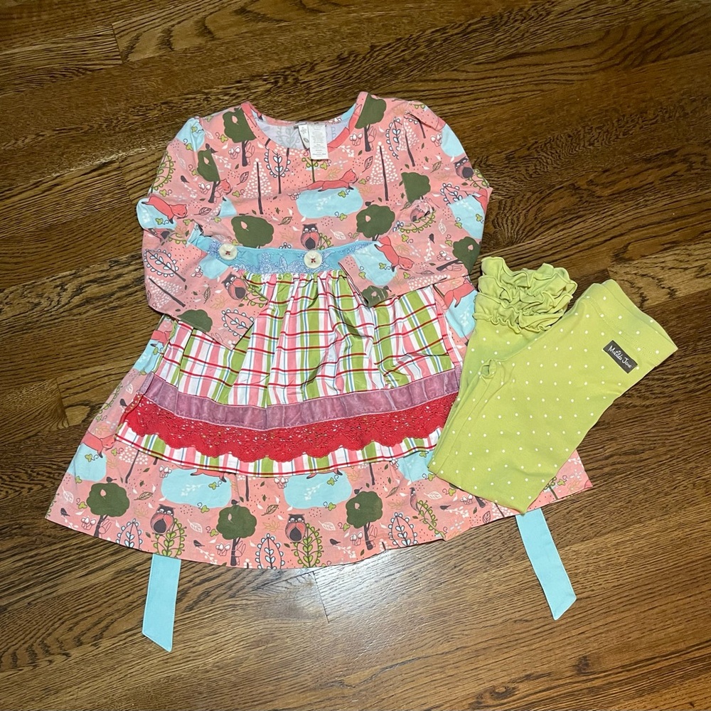 Matilda Jane fox apron dress